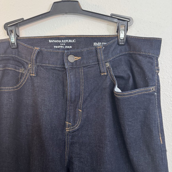Banana‎ Republic Premium Denim Jeans Women Size 32x32 Straight Blue - Picture 1 of 4
